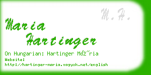maria hartinger business card